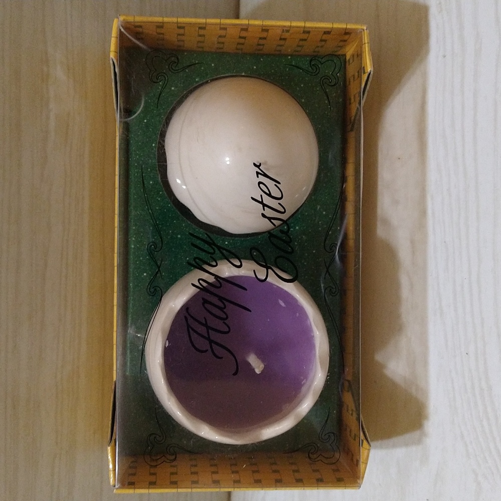 Vintage Easter Egg Shell Unscented Candle Easter Lights